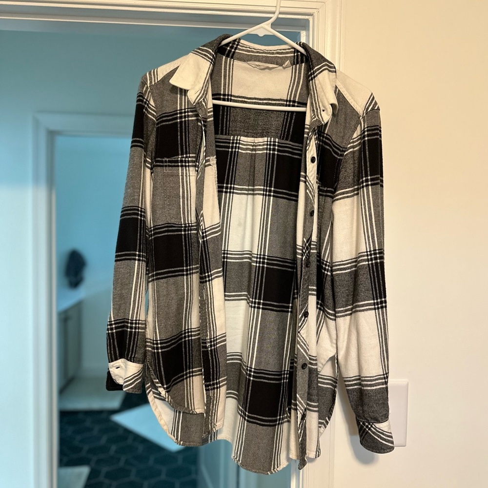 Athleta Long-sleeve Flannel Shirt Size M